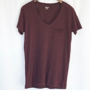 Madewell Cotton V-Neck Pocket Tee Size XS